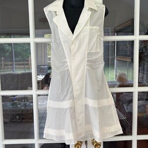 Derek Lam 12 Crosby Satina Sleeveless Button Front Shirt Dress NWT Size 8 US